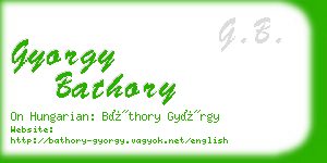 gyorgy bathory business card